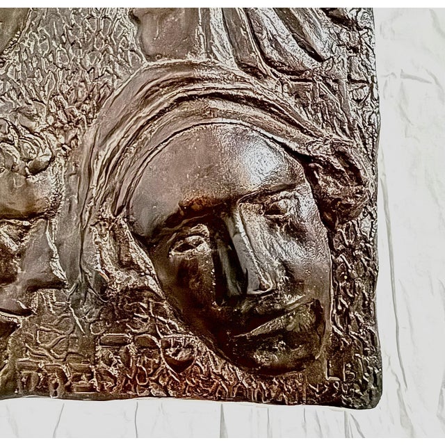 Modern Leonard Baskin, Bronze Sculpture Wall Relief Judaica Jewish Matriarchs Modernist Leonard Baskin, 1998 For Sale - Image 3 of 16