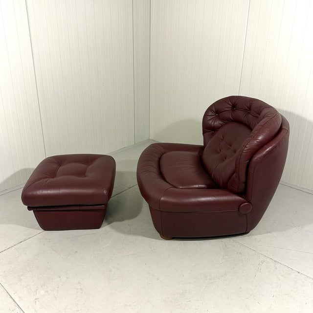 Set of Space Age Lounge Chair and Ottoman, 1970s For Sale - Image 4 of 17
