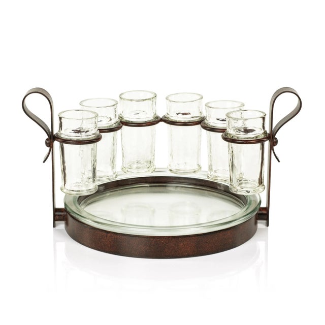 Contemporary Plaisir 6 Shot Tequila Serving Set, 7 Pieces For Sale - Image 3 of 3