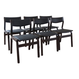 Danish Dining Chairs attributed to Skovmand & Andersen, 1960s, Set of 6 For Sale