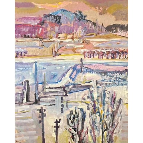 Jean Krille, Landscape 146, 1986, Oil on Masonite For Sale - Image 12 of 12