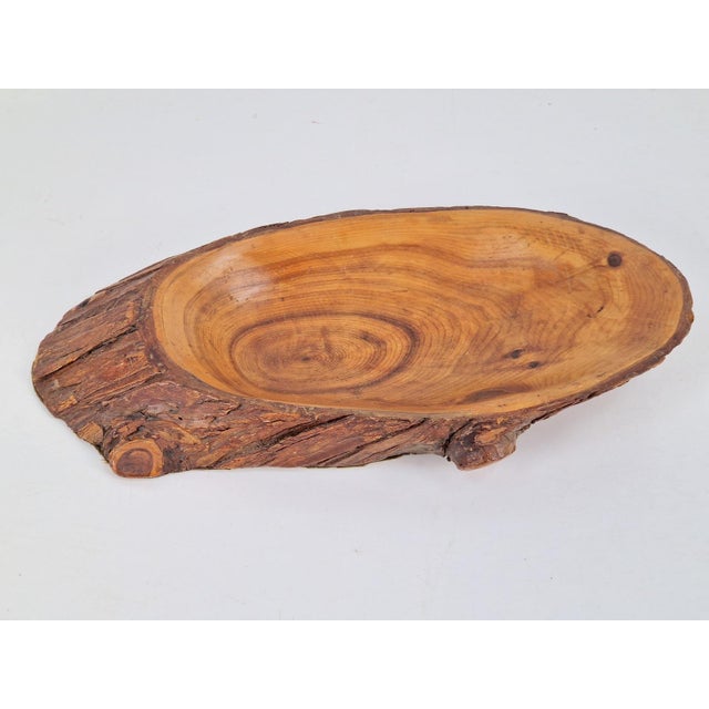 Vintage Brutalist Pine Tree Trunk Bowl, 1960s For Sale - Image 10 of 11