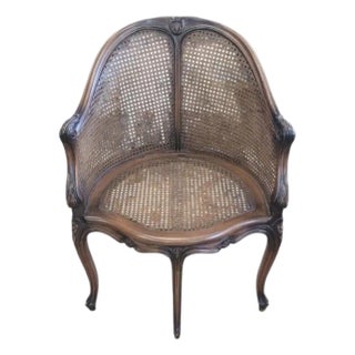 Antique French Caned Corner Chair For Sale