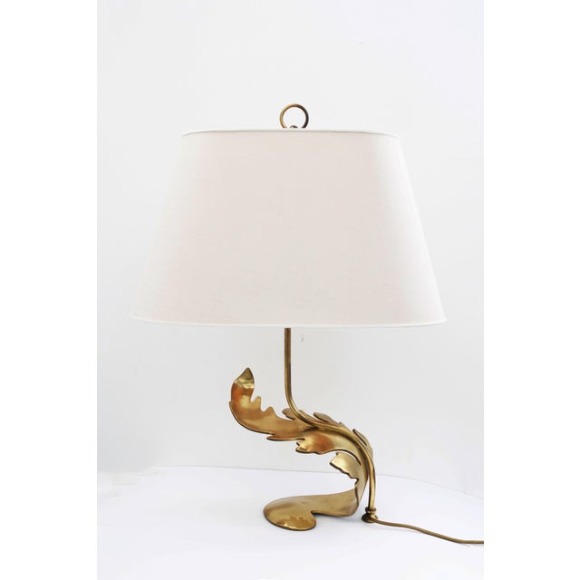Hollywood Regency Large Hollywood Regency Table Lamp in Brass, 1970s For Sale - Image 3 of 11