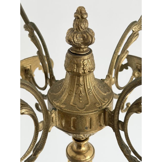 Vintage Brass Hall Stand with Rotating Crown and Lower Hook Ring, 1960s For Sale - Image 10 of 18