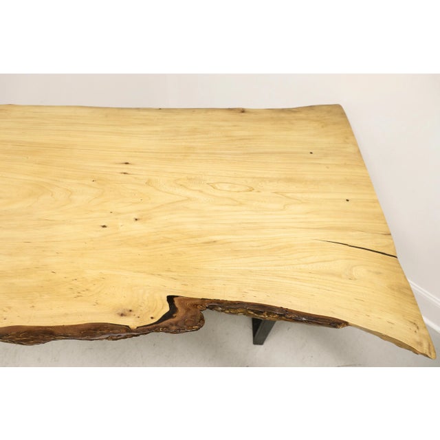 Custom Live Edge Modern Rustic Counter-Height Dining Table or Writing Desk For Sale In Charlotte - Image 6 of 12