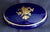 Metal Limoges Oval Trinket Box France Cobalt Blue Porcelain Gold Floral 22k Vintage For Sale - Image 7 of 15