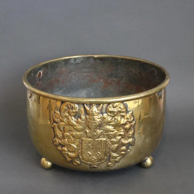 French Brass Cachepot, 1700s For Sale - Image 9 of 9