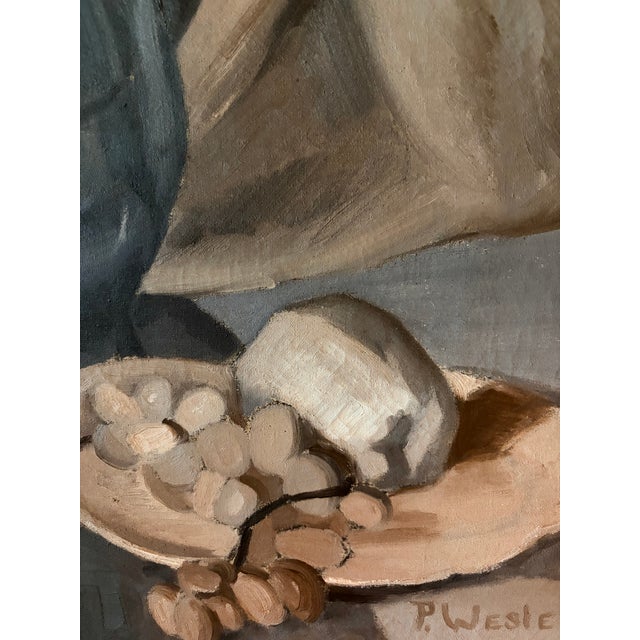 1934 Phyllis Wesley Original Oil on Canvas Still Life “Study in Black and Ochre” – Minneapolis Institute of Arts Exhibition For Sale - Image 14 of 15
