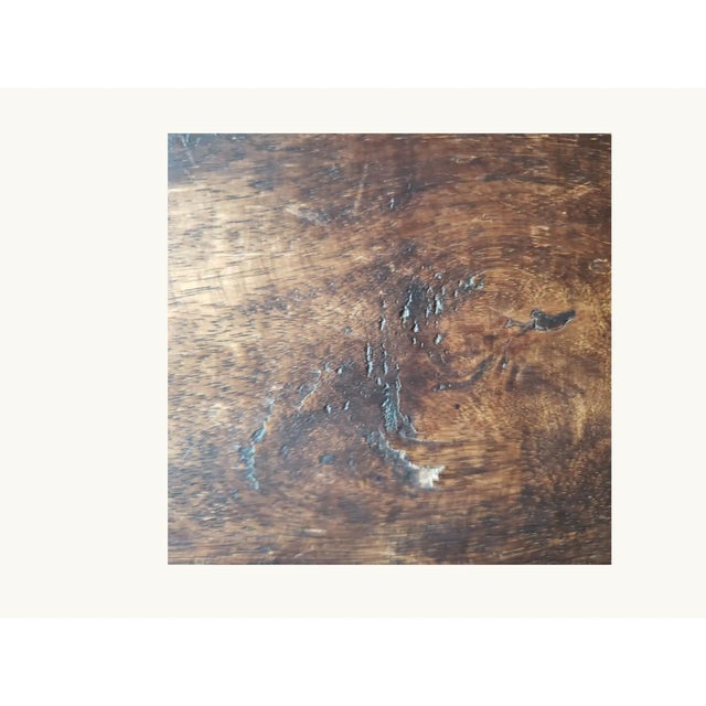 Antique 19th Century Chinese Elm Kang Table / Sculpture Stand - "32" For Sale - Image 9 of 9