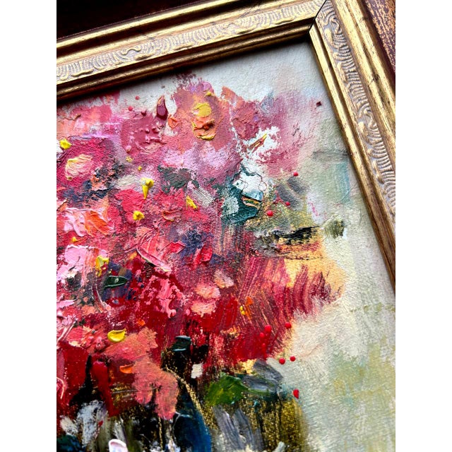 Contemporary Framed Red Floral Original Oil Painting by Valeriya Serova For Sale - Image 3 of 12