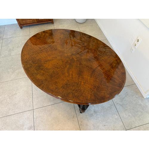 Chippendale Walnut Veneered Side or Dining Table, 1890s For Sale - Image 5 of 11