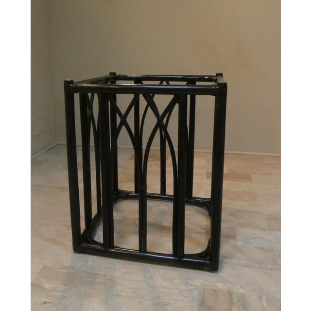 Black Lacquered Oak and Beech Table with Leather Bindings and Tempered Glass Top by Gasparucci Italo, Italy, 1970s For Sale - Image 6 of 18
