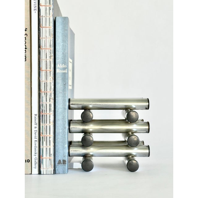Architectural 1970s Artist-Made Stacked Rod Bookends For Sale In Palm Springs - Image 6 of 8