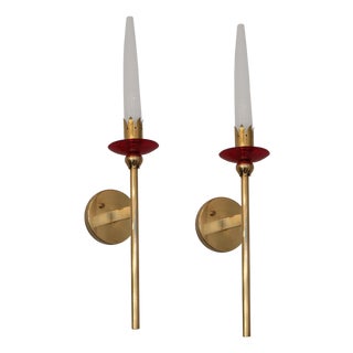 1950s Pair of Sconces by Angello Lelli for Arredoluce For Sale