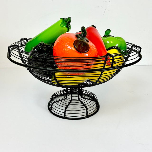 We love these hand-blown Italian fruit and vegetables. They are from Venice and attributed to Murano but have no stickers...