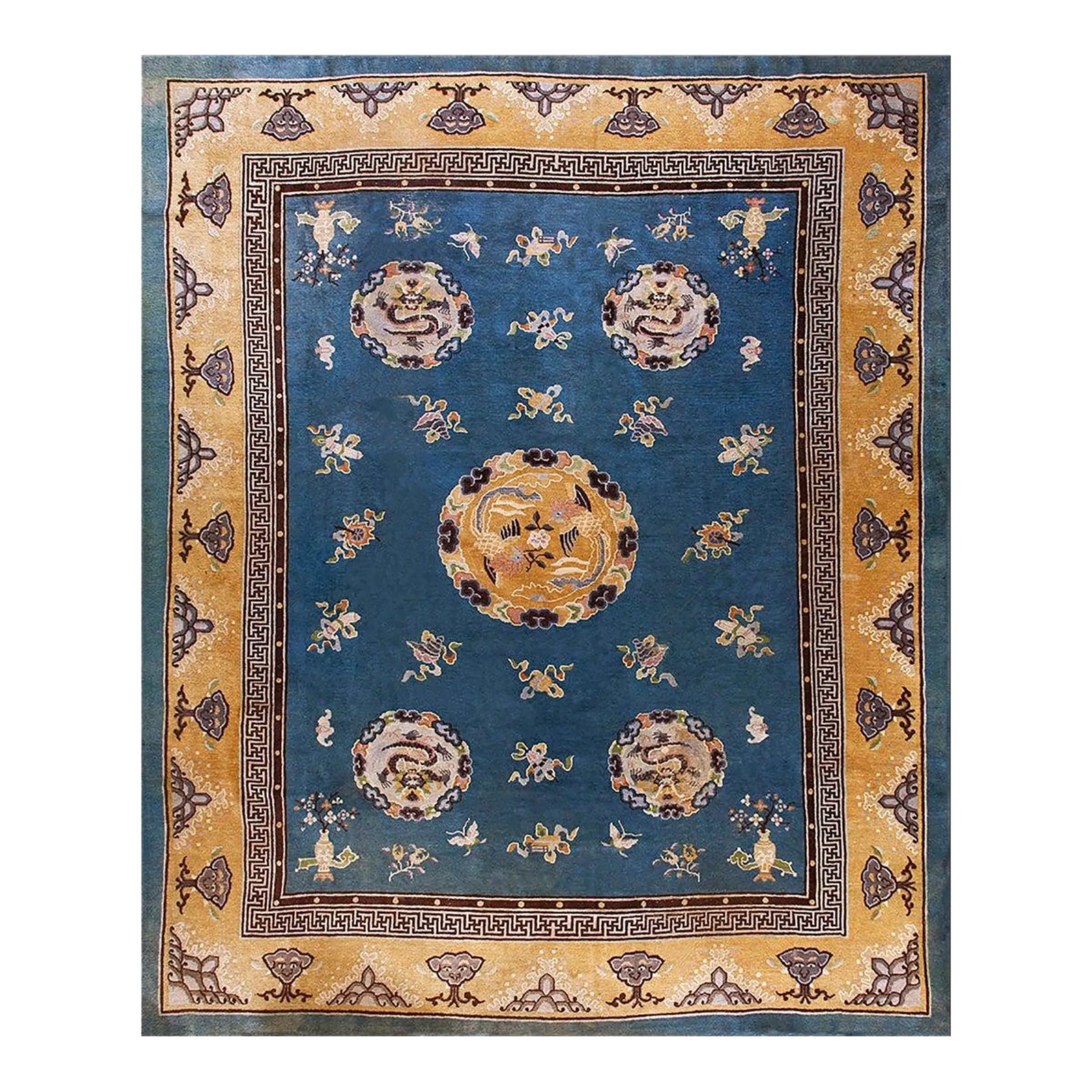 Royal Blue Background With Great Asymmetric Pattern and Allover ...