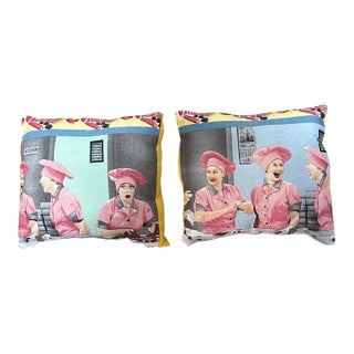 Pack of 2 I Love Lucy Pillows 10x10 Handmade New For Sale