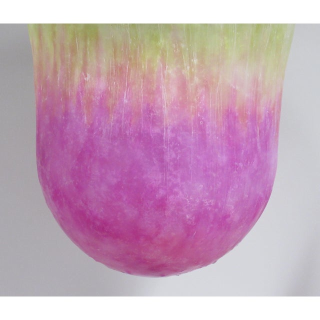 C. 2015 Original Artist Jurgen Reichert "Paphiopedilum Mirabilis" - Silicone Orchid, Light Wall Sculpture For Sale - Image 14 of 18