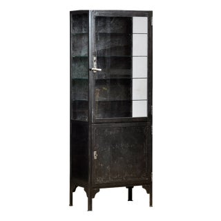 Polished Iron Medical Cabinet, 1930s For Sale