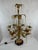 Mid 20th Century Italian Gilt Tole and Crystals Electric Candelabra Lamp For Sale - Image 4 of 18