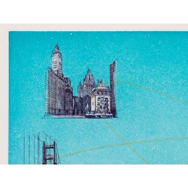 Erhard Schiel, Telekom - Here We Are, Color Etching Paper, Framed For Sale - Image 6 of 12