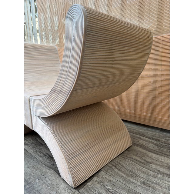 Coastal Style Pencil Reed Coffe Table in the Betty Cobonpue Manner. Circa 1980's. For Sale - Image 15 of 17