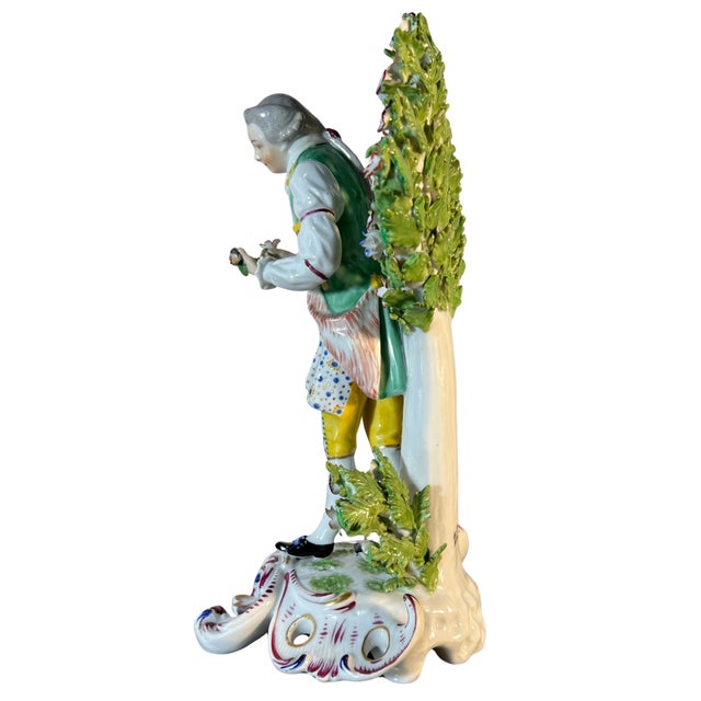 Antique Edme Samson Chelsea Style Porcelain Gentleman Figurine For Sale - Image 14 of 17