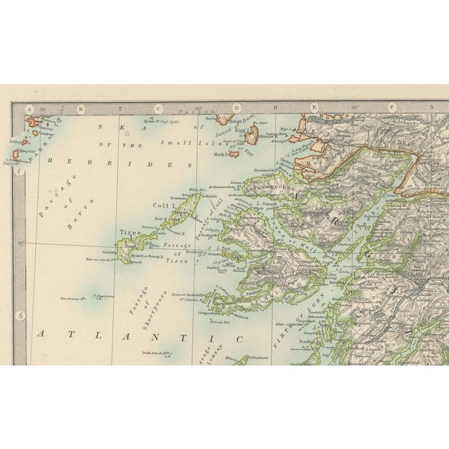 Title: antique map of southern scotland, 1903, with coastal and inland details : this exquisite antique map, titled...