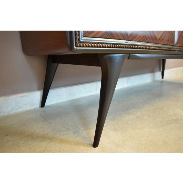 Vintage Italian Nine-Drawer Commode Attributed to Vittorio Dassi, 1950s For Sale - Image 12 of 12