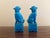 Turquoise Mid-Century Chinoiserie Turquoise Glazed Porcelain Foo Dogs, Pair For Sale - Image 8 of 11