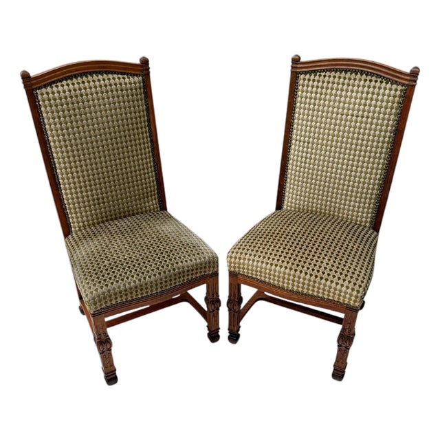 Art Deco Side Chairs in Oak and Macassar Ebony by Willem Penaat, 1917, Set of 2 For Sale