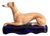 Antique Victorian Staffordshire Greyhound Inkwell, 1860 For Sale