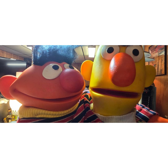 Rubber Bert and Ernie "Sesame Street" Hand Puppets For Sale - Image 7 of 7