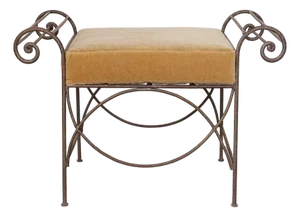 Large French Iron Curule Stool