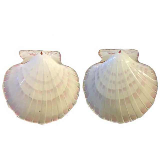 Antique 19th Century Wedgwood Conchology Pearlware Pink Scallop Sea Shell Bowls - a Pair For Sale - Image 10 of 10