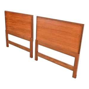 Frank Lloyd Wright Taliesin Mahogany Twin Headboards, Newly Restored