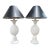 Casual Lamps of California 1998, White Ceramic Pineapple - A Pair For Sale