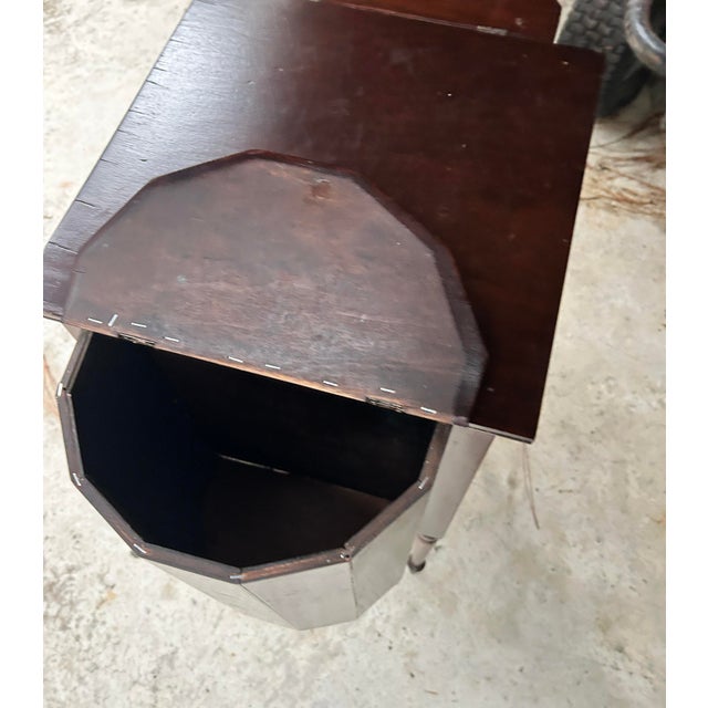 Antique Mahogany Sewing Table For Sale - Image 11 of 12