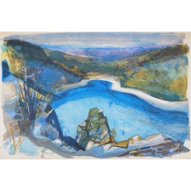Camille Hilaire, Le Lac de la Lauch, Lithograph For Sale
