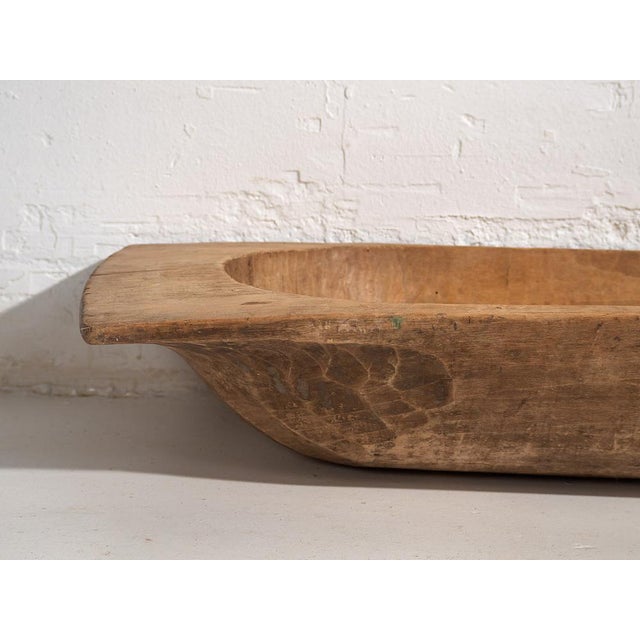 Brown Antique Primitive Style Oval Bowl, 1900 For Sale - Image 8 of 14