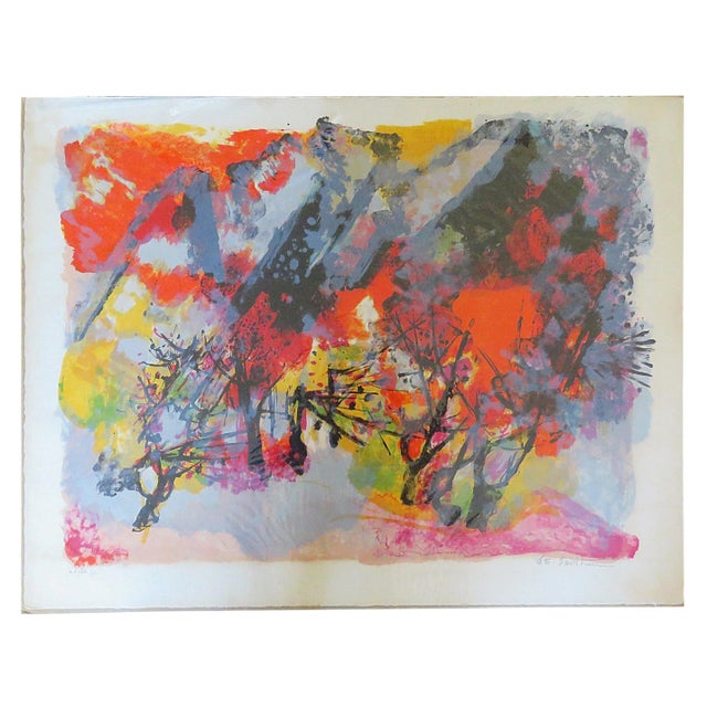 Late 20th Century Vintage Maurice-Elie Sarthou Lithograph Print For Sale