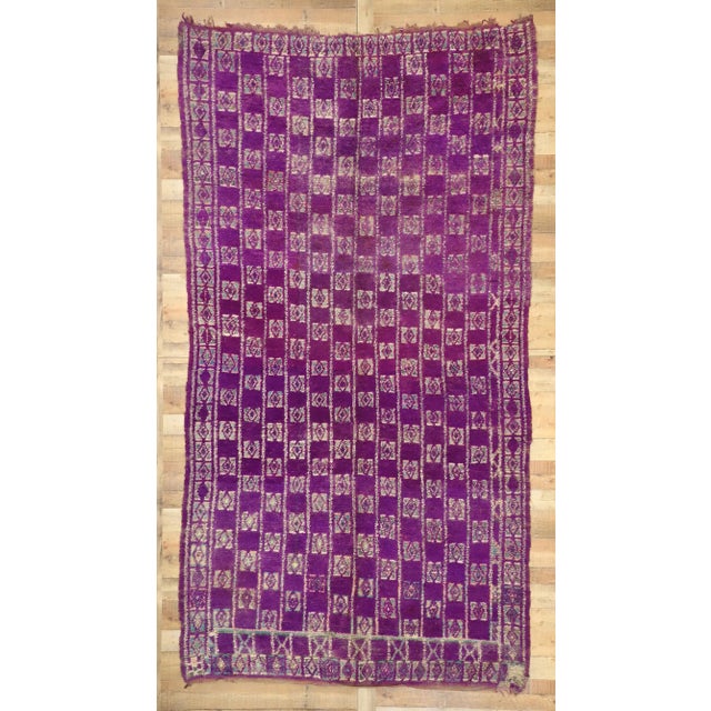 Purple Vintage Purple Talsint Moroccan Rug - 06'05 X 12'00 For Sale - Image 8 of 8