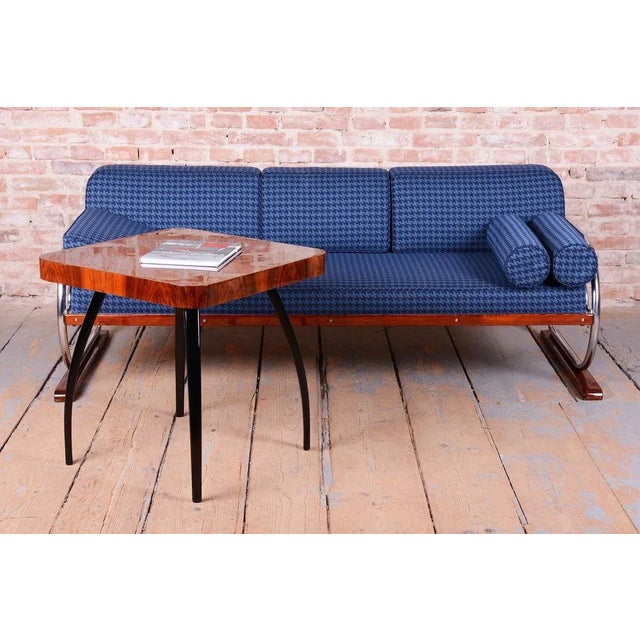 Czech Bauhaus Chrome and Beech Sofa attributed to Robert Slezak, 1930s For Sale - Image 17 of 18