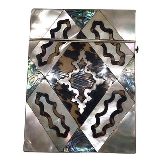 1920s British Mother of Pearl Card Carrying Case For Sale