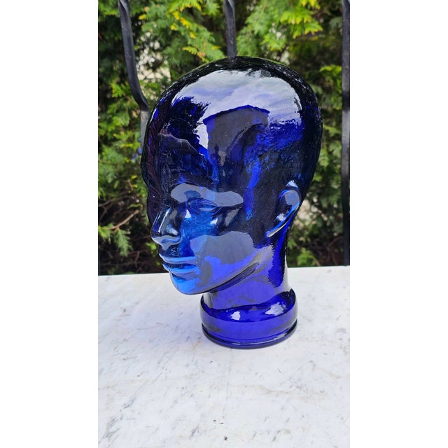 Blue German Navy Blue Glass Head, 1970s For Sale - Image 8 of 8