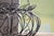 Metal Large, Vintage, Enameled Steel, Scrolled Hanging Planter For Sale - Image 7 of 9