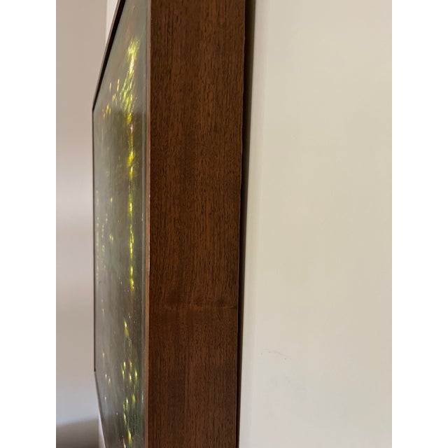 1990's "Lily Pond" Oil on Board in Walnut Artist Frame For Sale - Image 6 of 13