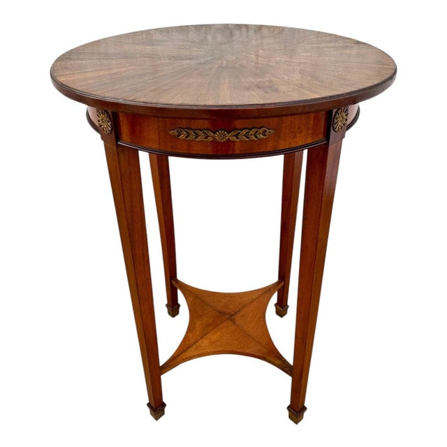 Louis XVI Style Walnut Side Table, 1910s For Sale - Image 9 of 9
