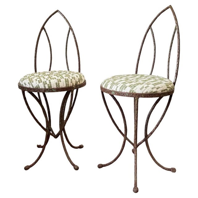 French Iron Architectural Chairs, 1940s, Set of 2 For Sale - Image 11 of 11